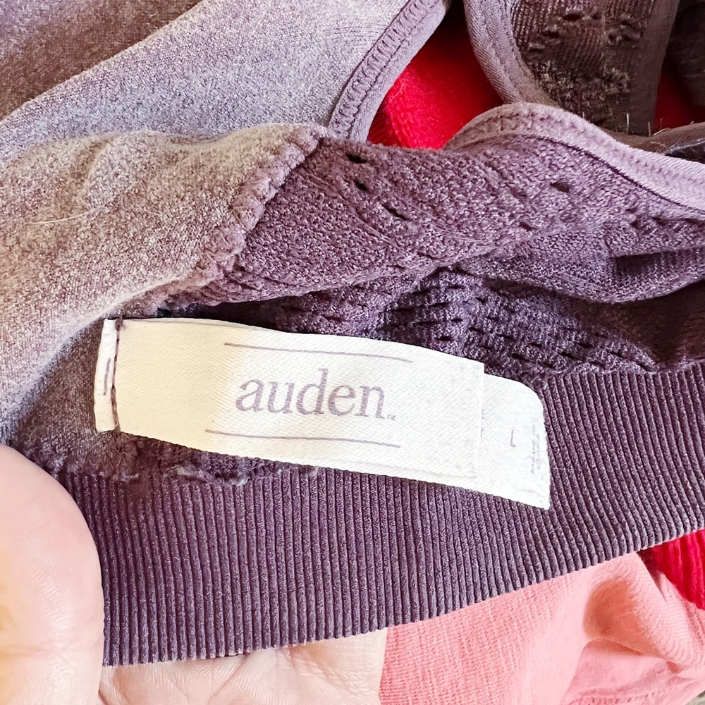 Auden Laser Cut Seamless Purple Bralette Sz Large - Picture 7 of 7